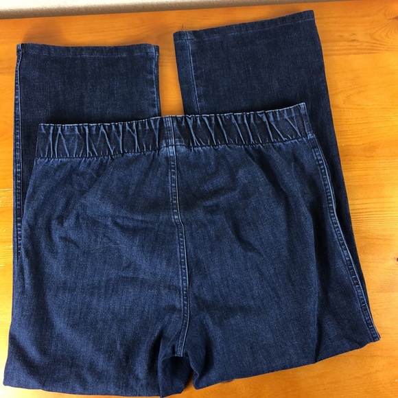 Soft Surroundings Cotton Elastic High Waist Pull On Denim Cropped - Picture 11 of 12